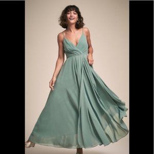BHLDN Moss Green Eva Bridesmaid Dress